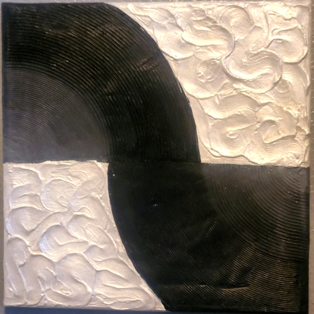 10 x 10 acrylic sculpted painting